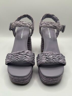 NWOB Marc Fisher Lavender Braided Wedge Sandals